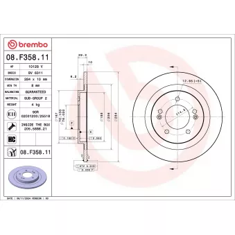 Jeu de 2 disques de frein avant BREMBO