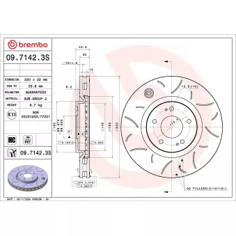 Jeu de 2 disques de frein avant BREMBO