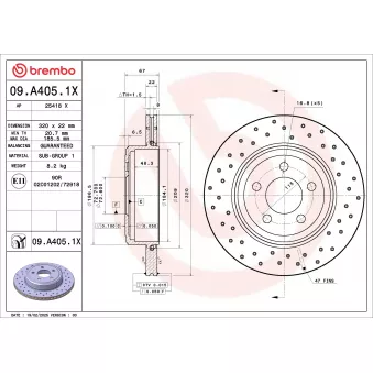 Jeu de 2 disques de frein avant BREMBO