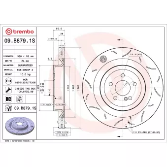 Jeu de 2 disques de frein avant BREMBO