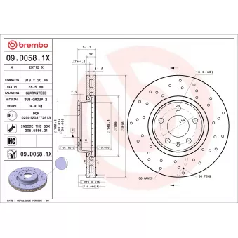 Jeu de 2 disques de frein avant BREMBO