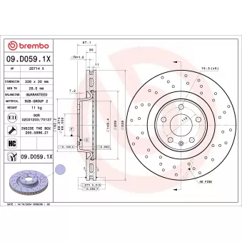Jeu de 2 disques de frein avant BREMBO