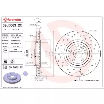 Jeu de 2 disques de frein avant BREMBO