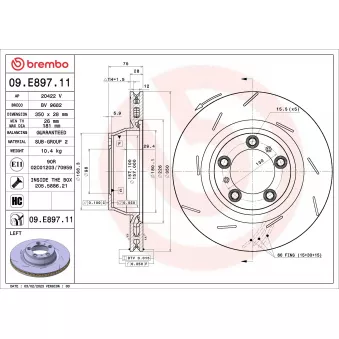 Jeu de 2 disques de frein arrière BREMBO
