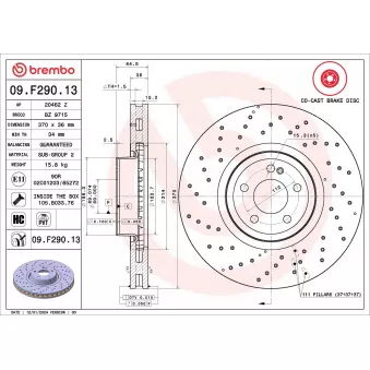 Jeu de 2 disques de frein avant BREMBO