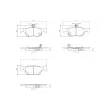 Jeu de 4 plaquettes de frein arrière BREMBO P 49 064 - Visuel 1
