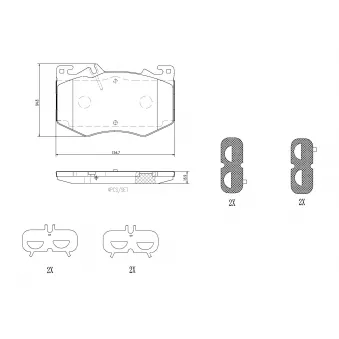 Jeu de 4 plaquettes de frein avant BREMBO P 50 166