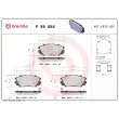 Jeu de 4 plaquettes de frein avant BREMBO P 59 054X - Visuel 1