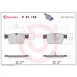 Jeu de 4 plaquettes de frein avant BREMBO P 61 135X - Visuel 1