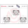 Jeu de 4 plaquettes de frein avant BREMBO P 83 066X - Visuel 1
