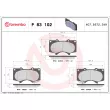 Jeu de 4 plaquettes de frein avant BREMBO P 83 102X - Visuel 1