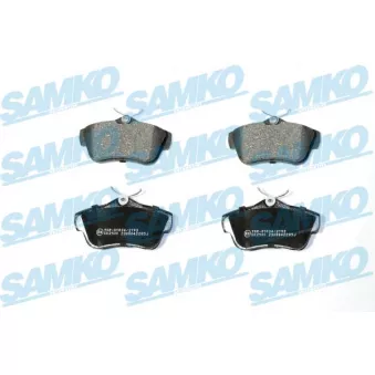 Jeu de 4 plaquettes de frein arrière SAMKO