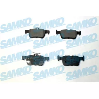 Jeu de 4 plaquettes de frein arrière SAMKO