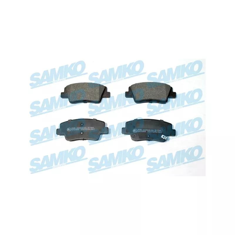 Jeu de 4 plaquettes de frein arrière SAMKO 5SP2361