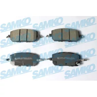 Jeu de 4 plaquettes de frein avant SAMKO