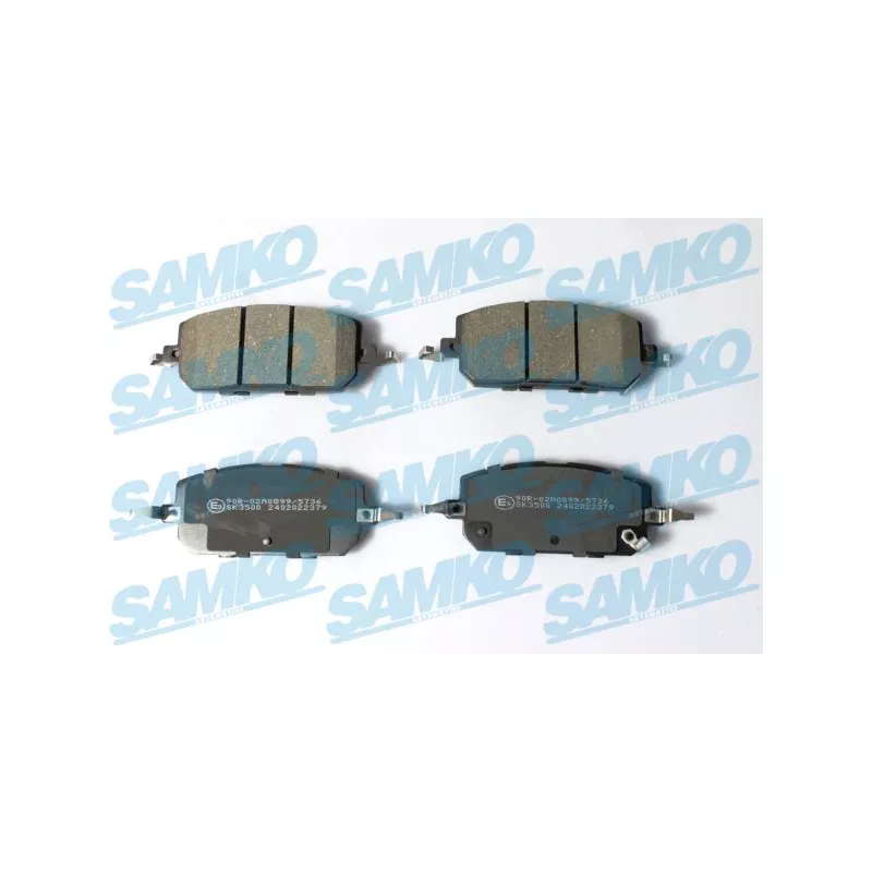 Jeu de 4 plaquettes de frein avant SAMKO 5SP2379