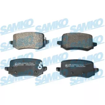 Jeu de 4 plaquettes de frein arrière SAMKO