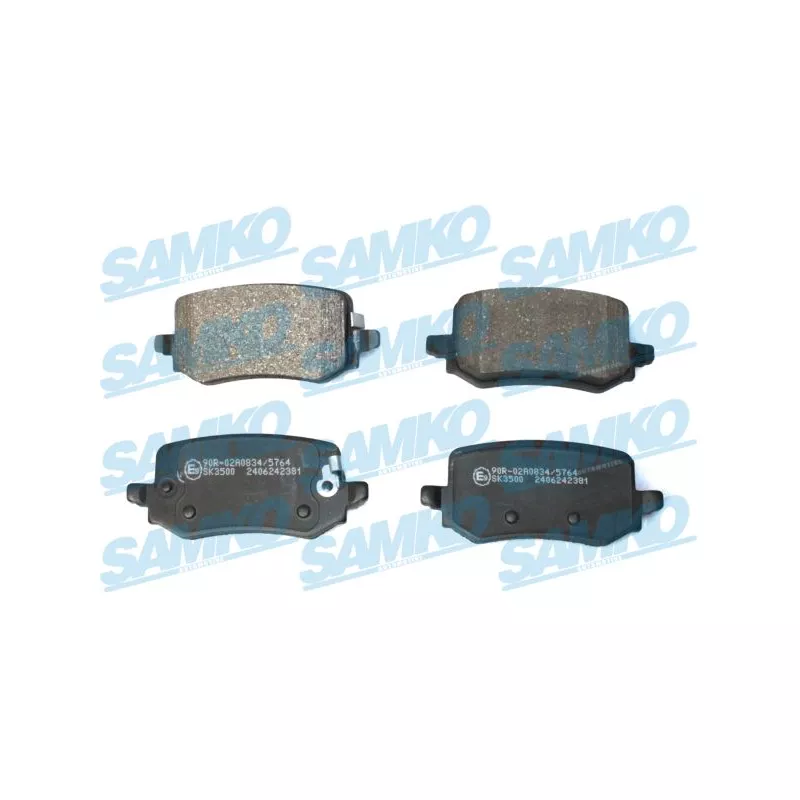 Jeu de 4 plaquettes de frein arrière SAMKO 5SP2381