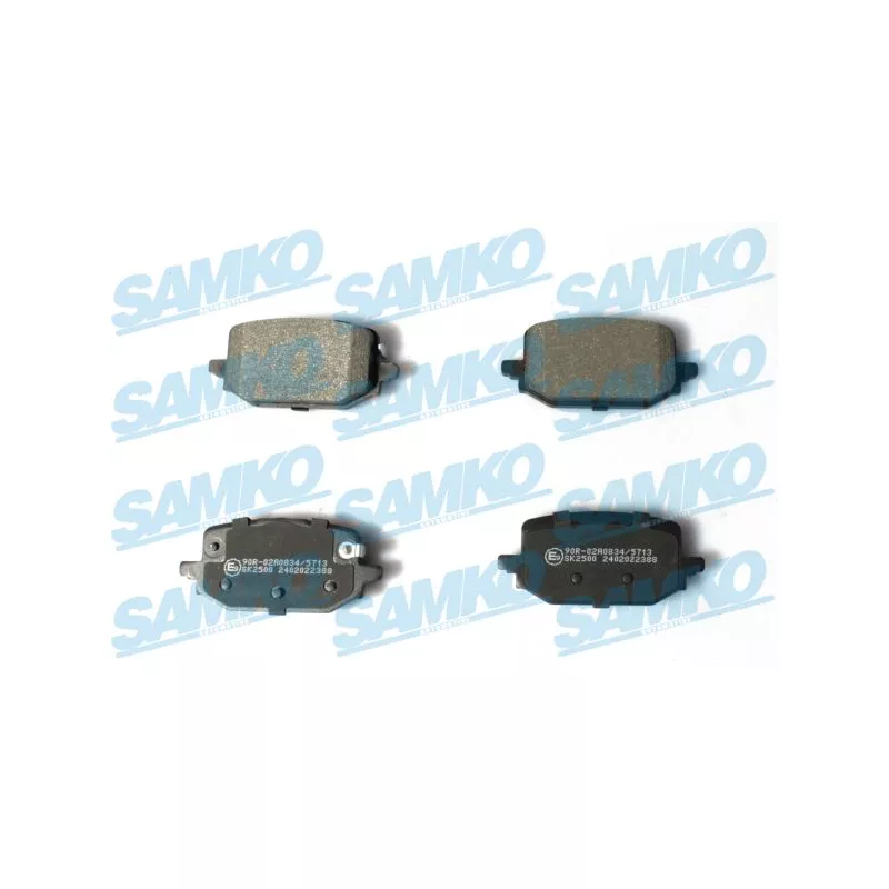 Jeu de 4 plaquettes de frein arrière SAMKO 5SP2388