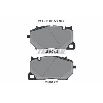 Jeu de 4 plaquettes de frein avant TEXTAR