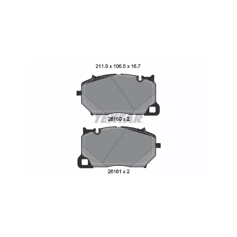 Jeu de 4 plaquettes de frein avant TEXTAR 2616001