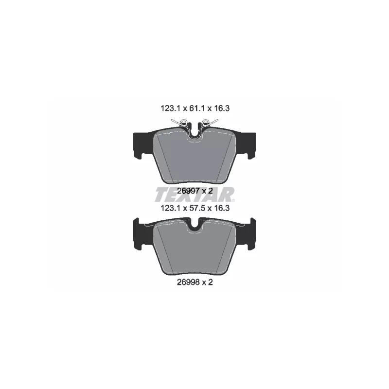 Jeu de 4 plaquettes de frein avant TEXTAR 2699701