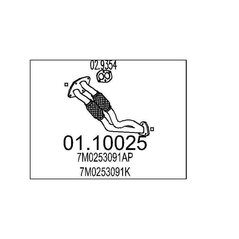 Tuyau d'échappement MTS 01.10025