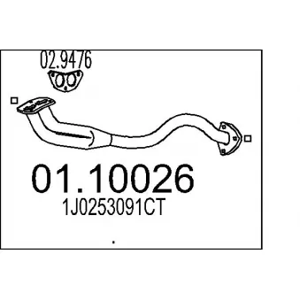 Tuyau d'échappement MTS