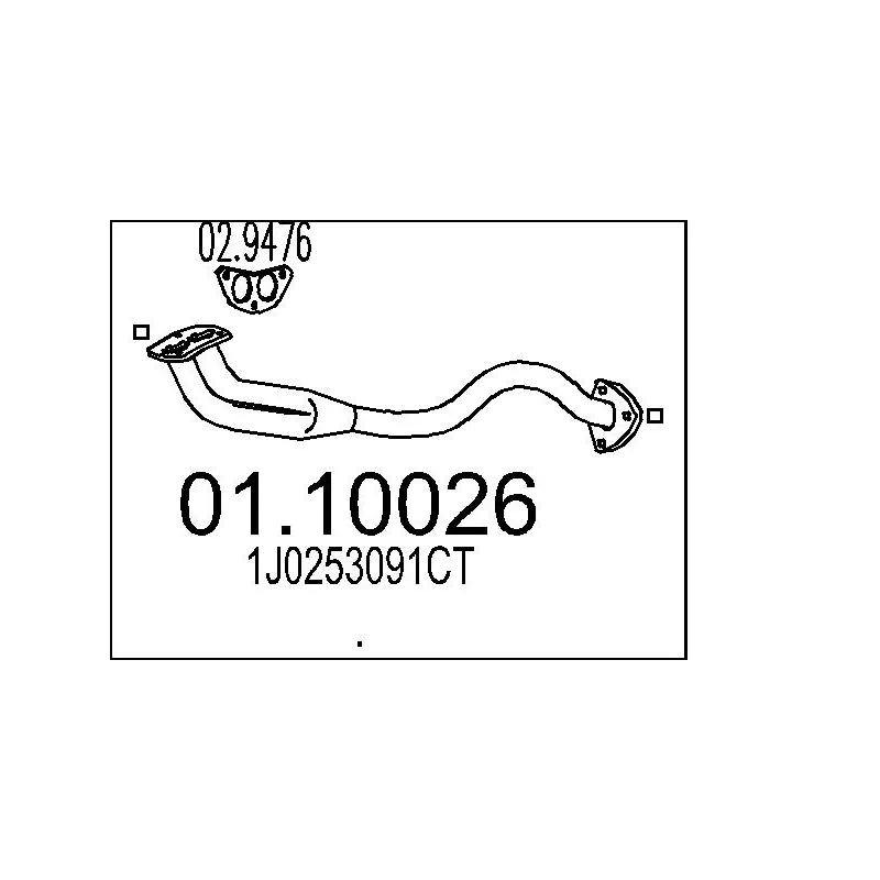 Tuyau d'échappement MTS 01.10026