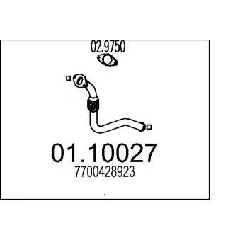 Tuyau d'échappement MTS