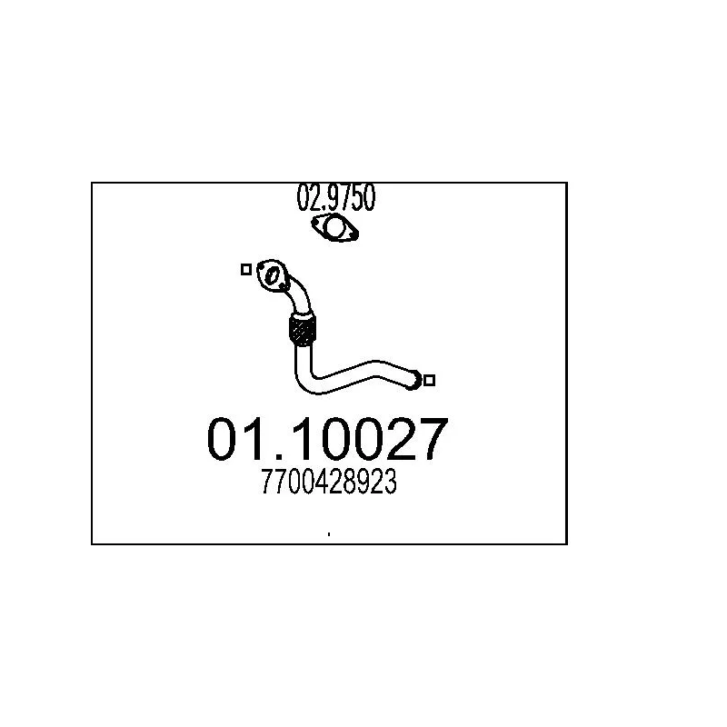 Tuyau d'échappement MTS 01.10027