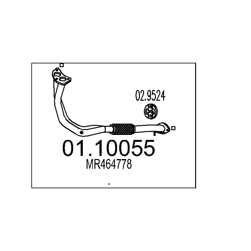 Tuyau d'échappement MTS 01.10055