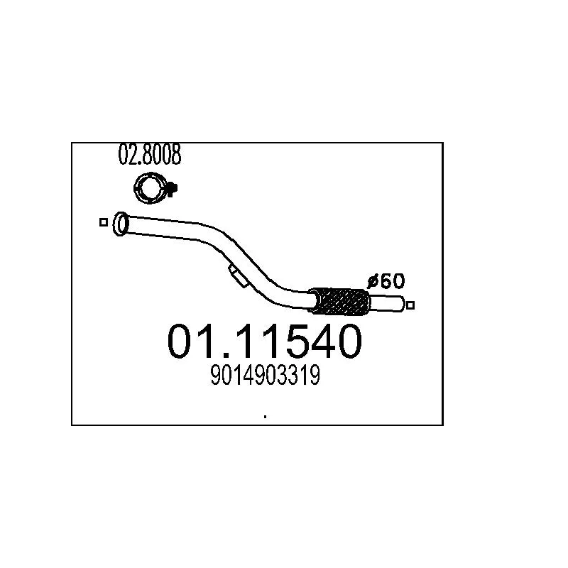 Tuyau d'échappement MTS 01.11540