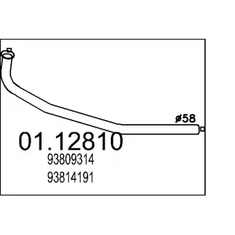 Tuyau d'échappement MTS 01.12810