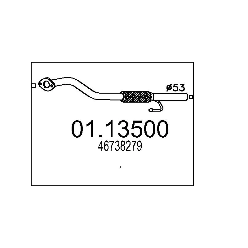 Tuyau d'échappement MTS 01.13500