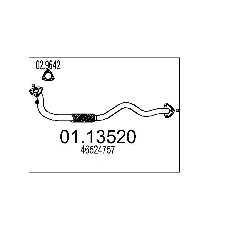Tuyau d'échappement MTS 01.13520