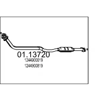 Tuyau d'échappement MTS 01.13720
