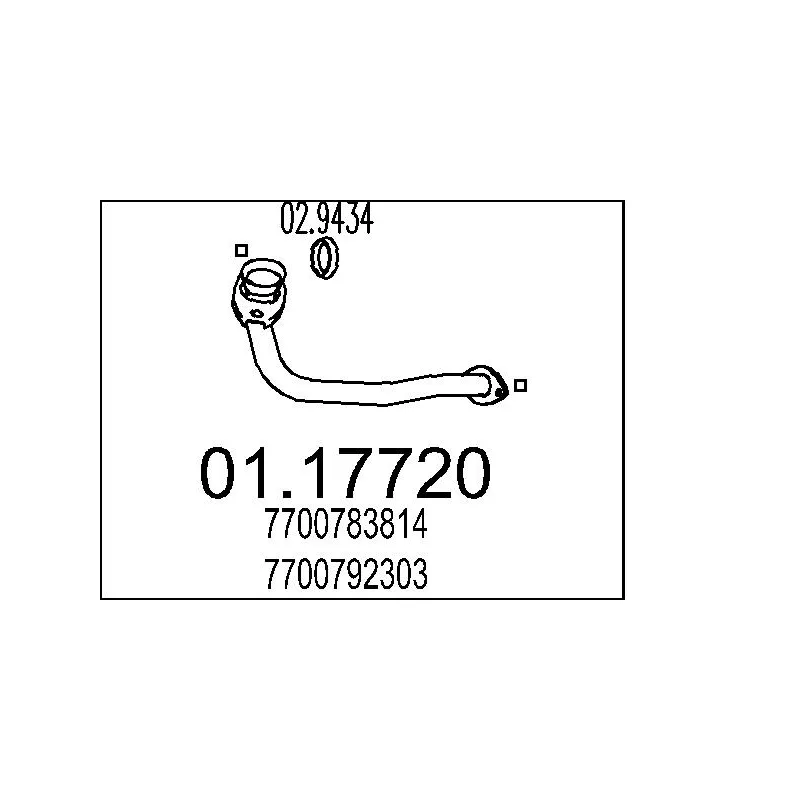 Tuyau d'échappement MTS 01.17720