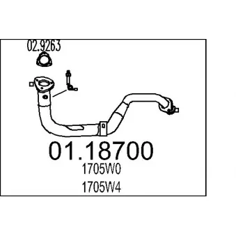 Tuyau d'échappement MTS