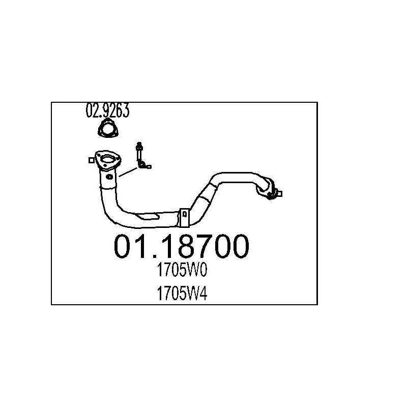 Tuyau d'échappement MTS 01.18700