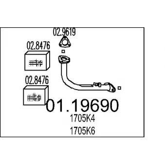 Tuyau d'échappement MTS