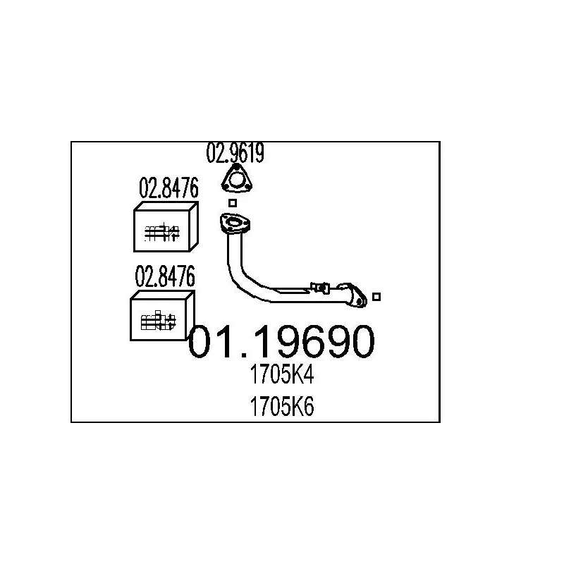 Tuyau d'échappement MTS 01.19690