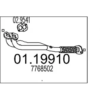 Tuyau d'échappement MTS