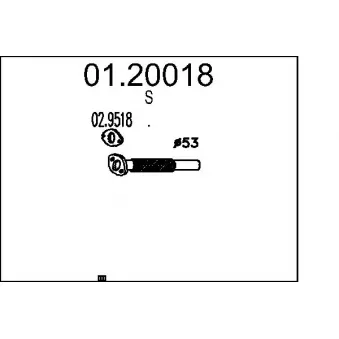 Tuyau d'échappement MTS 01.20018