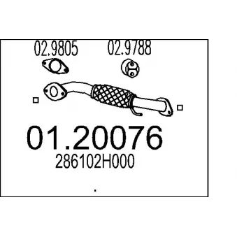 Tuyau d'échappement MTS