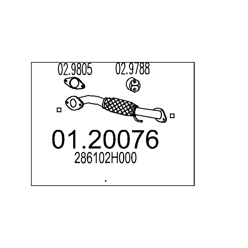 Tuyau d'échappement MTS 01.20076