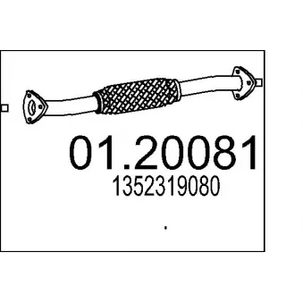 Tuyau d'échappement MTS 01.20081