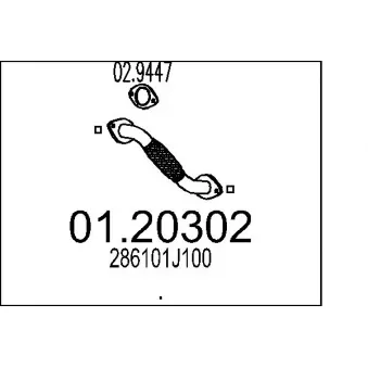 Tuyau d'échappement MTS