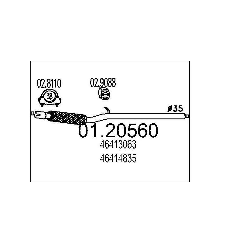 Tuyau d'échappement MTS 01.20560