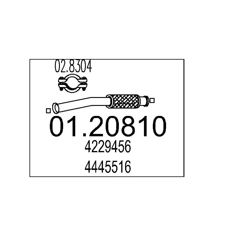 Tuyau flexible, échappement MTS 01.20810